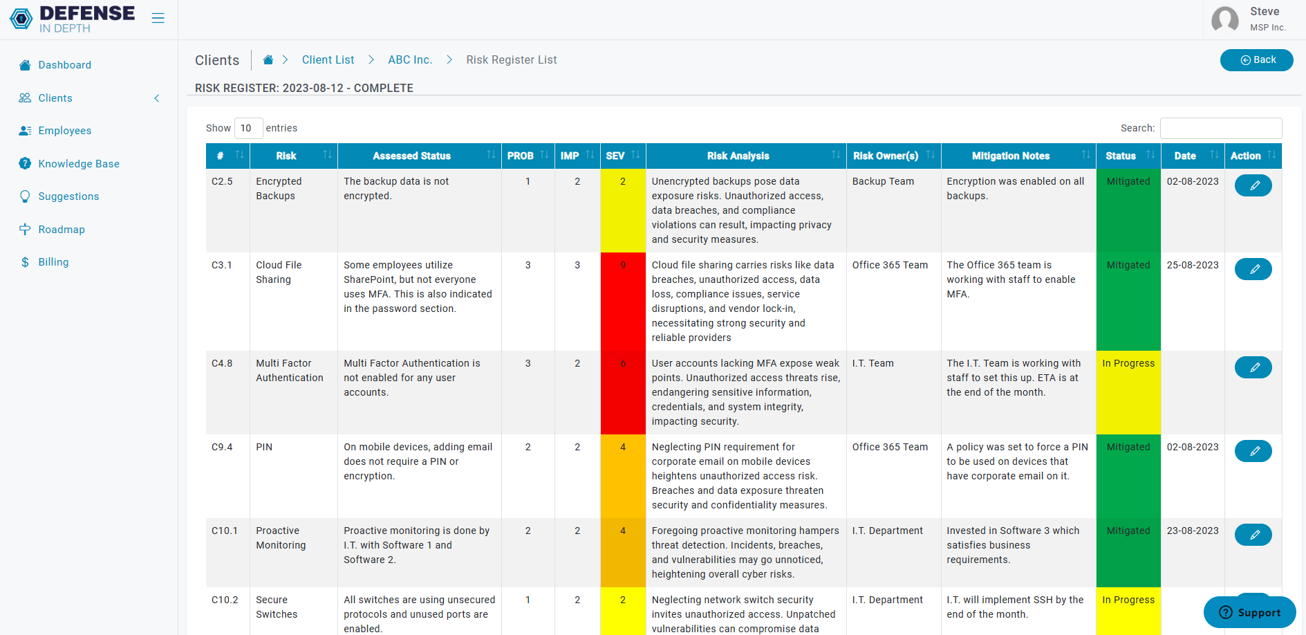 screenshot of Defense In Depth